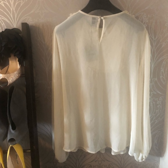 ASOS sheer blouse with floral appliqué yoke - Picture 5 of 8